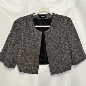 R&M Richards Women's Black and Gray Tweed Blazer/ 90’s Workwear Twee 60’s Crop